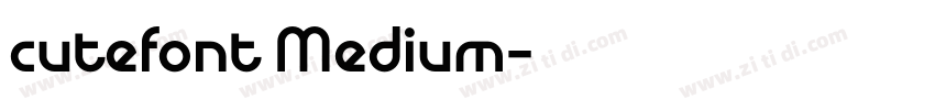 cutefont Medium字体转换